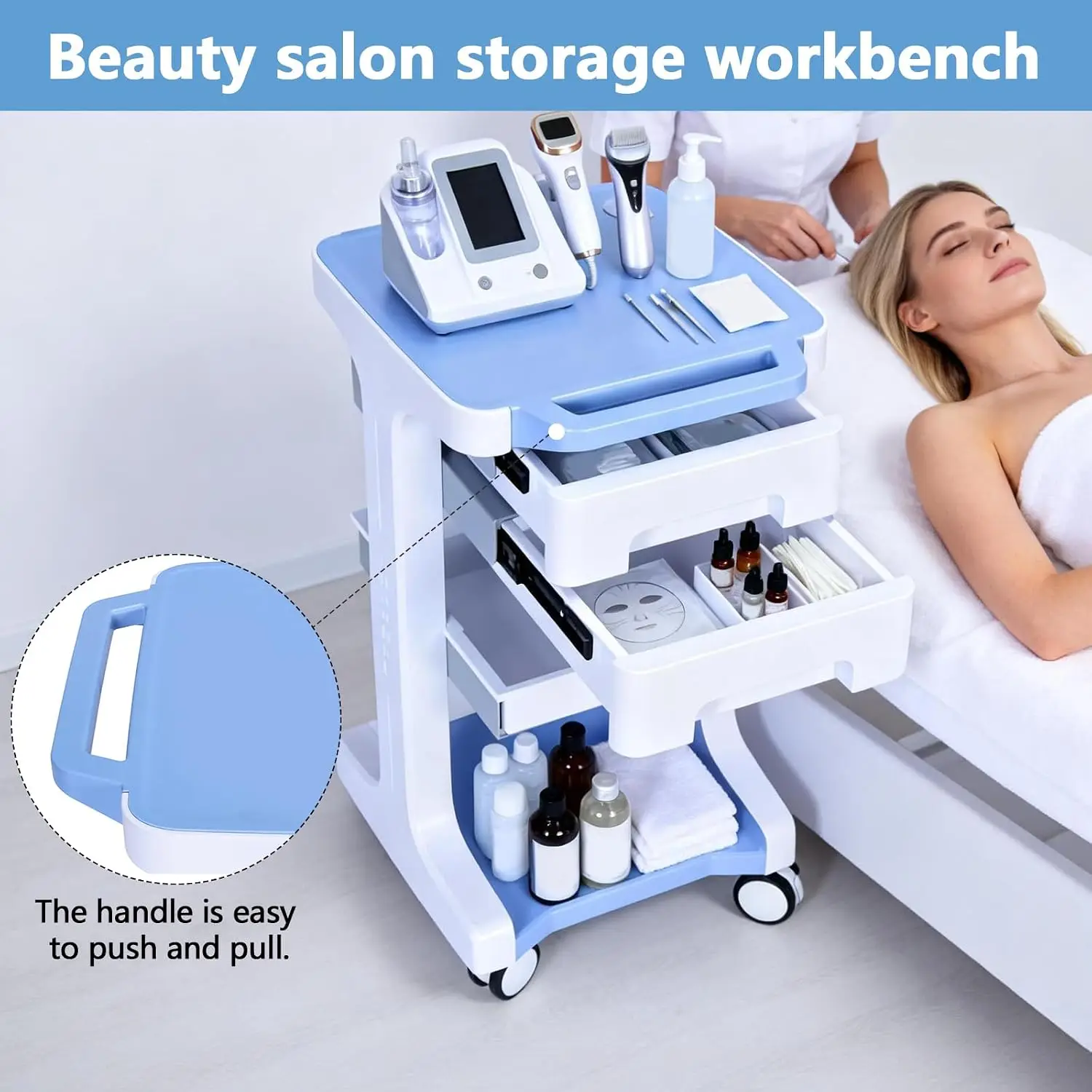 3 Tier Medical Rolling Cart wi - Medical Lab Ultrasound recension och pris
