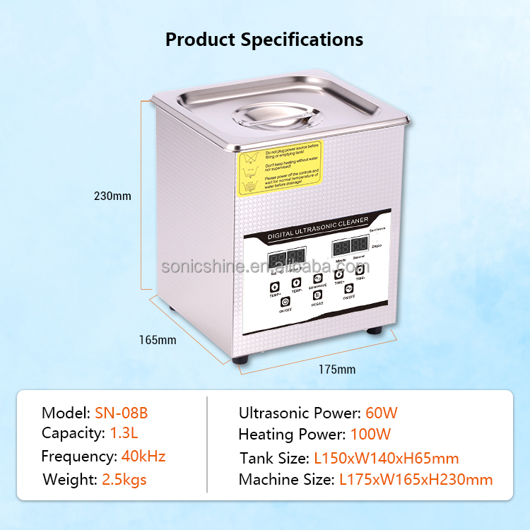SN-08B 1.3L Electric Ultrasoni - Medical Lab Ultrasound recension och pris
